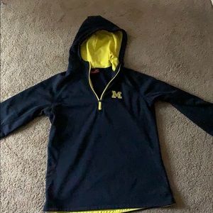 Michigan Quarter Zip Long-Sleeve w| Hood